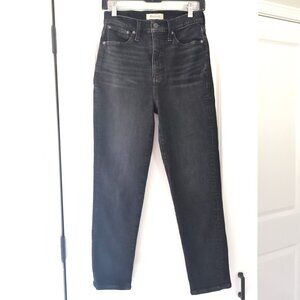 EUC Madewell The Momjean High-Rise Size 26 Black Hillshore Wash Jeans